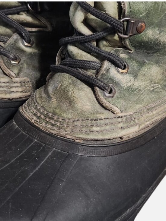 Sorel Snow Winter Boots Men\'s Size 10 Green Black Rubber Leather Lace Up Liner main image 8